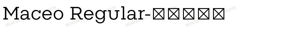 Maceo Regular字体转换